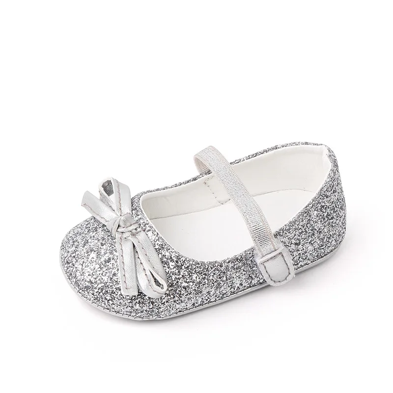 2025 Spring Autumn Summer Silver Princess Baby Infant Toddler Newborn Girl Shoes Party Evening Girl Pu Leather Shoes details