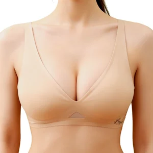 Adjustable Skin Friendly Nylon Back Buckles Anti Sagging Jelly Soft 3/4 Cup One-piece Wirefree Support Sexy Style Push up Bra
