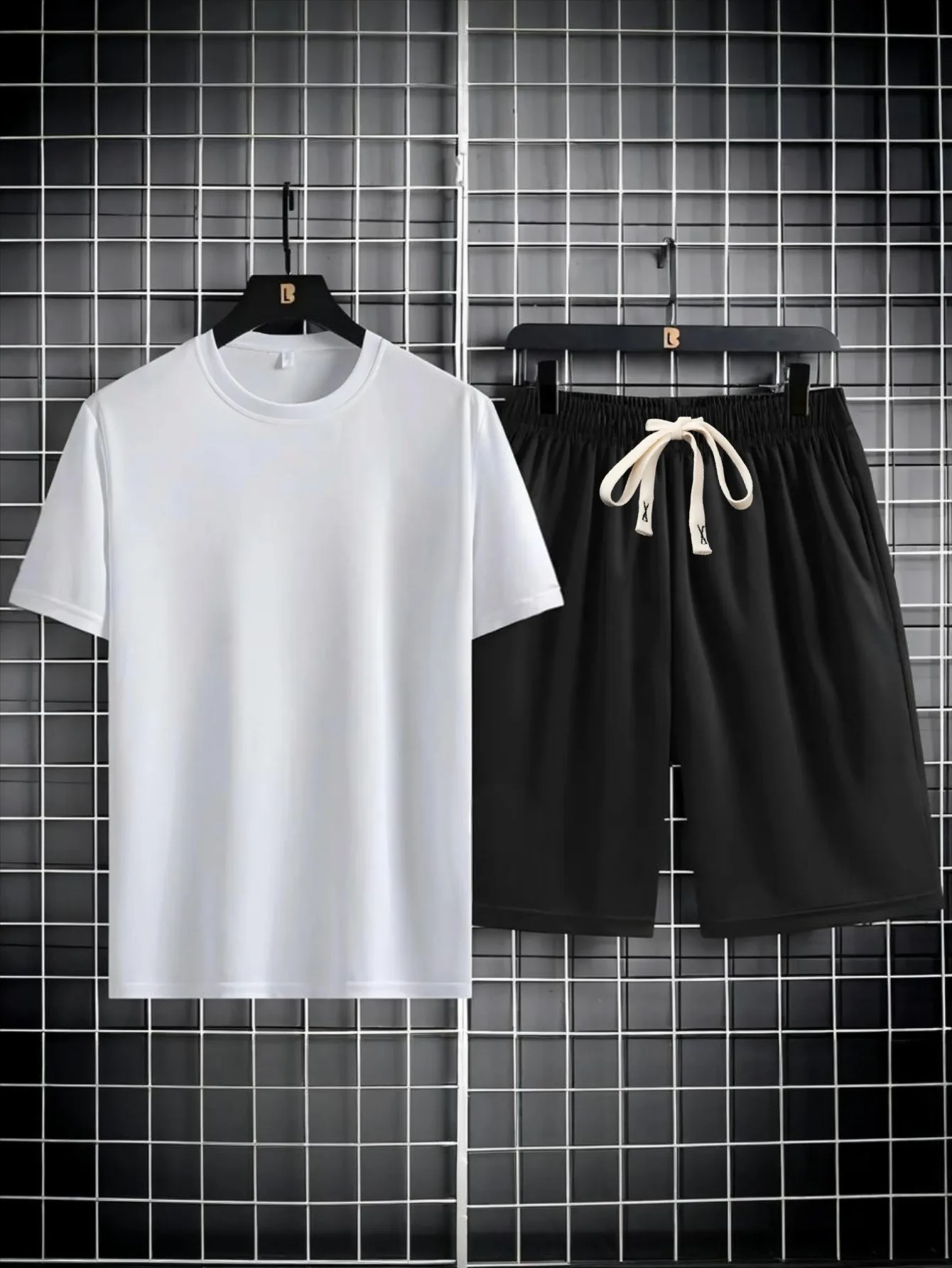 Men's Cute Avocado "You Complete Me" Print 2-Piece Outfit Oversized T-shirt and Drawstri aperçu 8