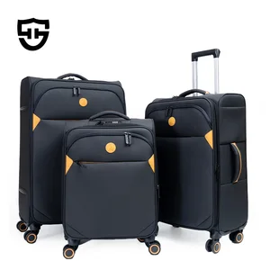 Vintage Travel Luggage Sets 3 Pcs Lightweight Anti Crack Unisex Oxford Four-wheel Luggage Set