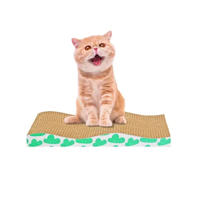Hot Sales Recyclable Premium Corrugated Cardboard Cat Scratch Pads Cardboard Cat Scratcher For Cat Rubbing Its Paws