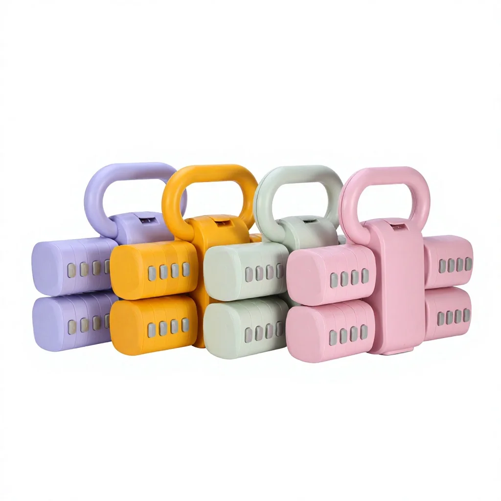 Multifunctional ABS 2-in-1 Adjustable Weight Dumbbell & Kettlebell Set for Women and Men Home Gym Strength Training