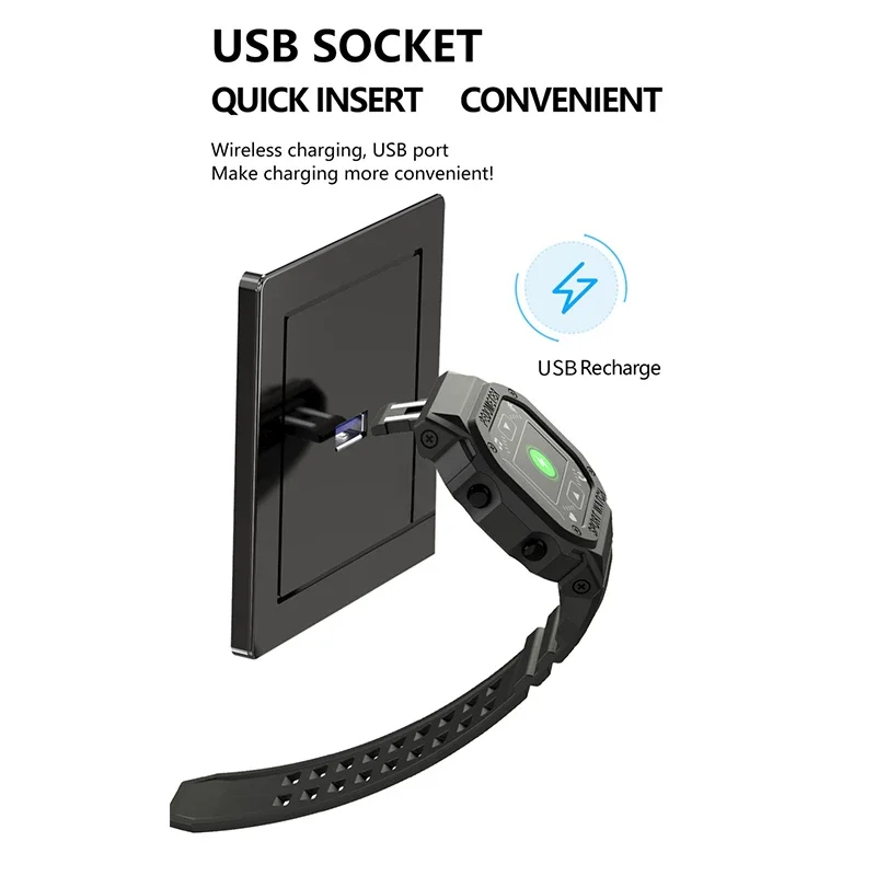 FD69S Hryfine App Smart Watch Fitness Tracker Heart Rate Monitor