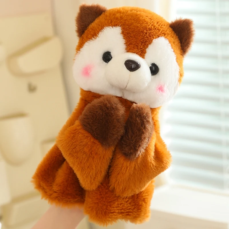 Puppets Hand Custom Cute Boxing Cat Capybara Panda Squirrel Stuffed Animals Plush Hand Puppet Toys Kids Play Toys Holiday Gifts