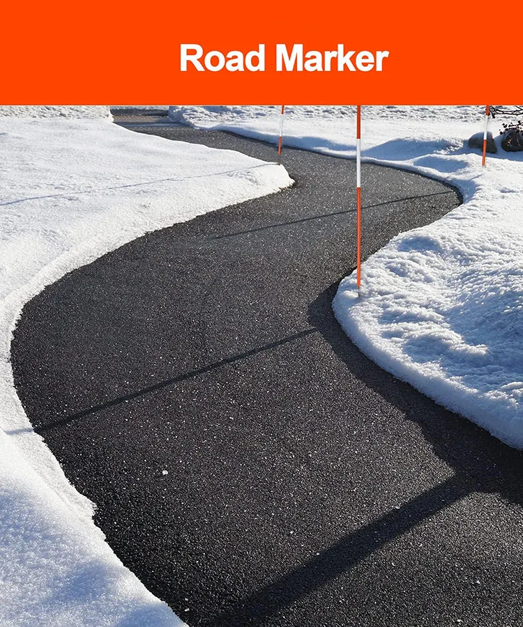 48 Inch Frp Driveway Marking Pole 1/4 Inch Dia Fiberglass Snow Stakes