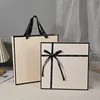 Beige butterfly gift bag-35525555cm