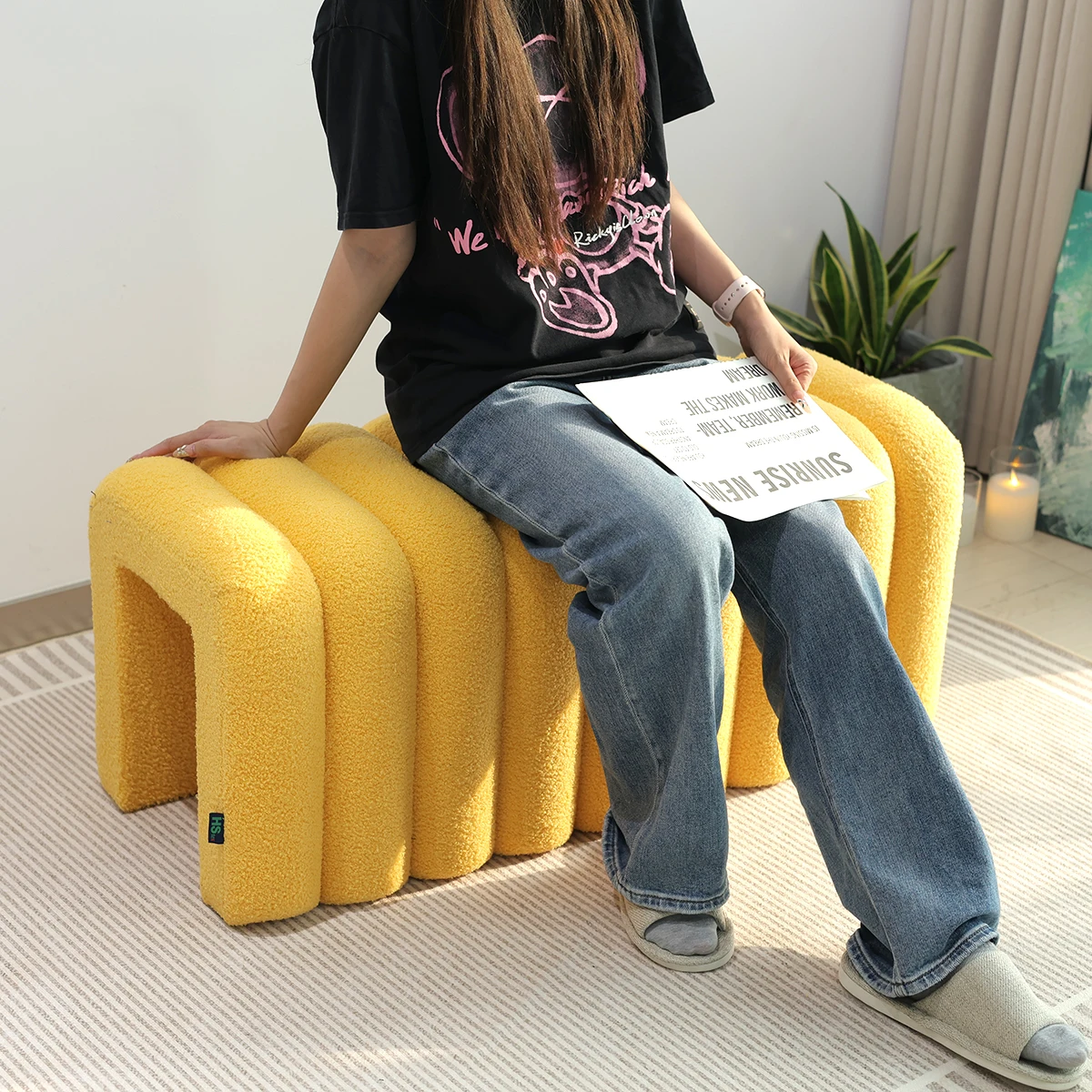 New Design Ottoman Bench Modern Stool Foot Stools Cube Ottoman Stool