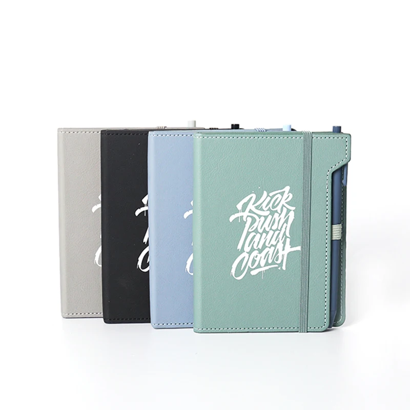 Custom A6 Notepad Pu Notebook With Silk Printing logo for Gift Shop