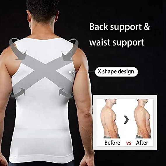 Canottiera Modellante Uomo - Body Shaper Dimagrante A Compressione - Taglio Atletico