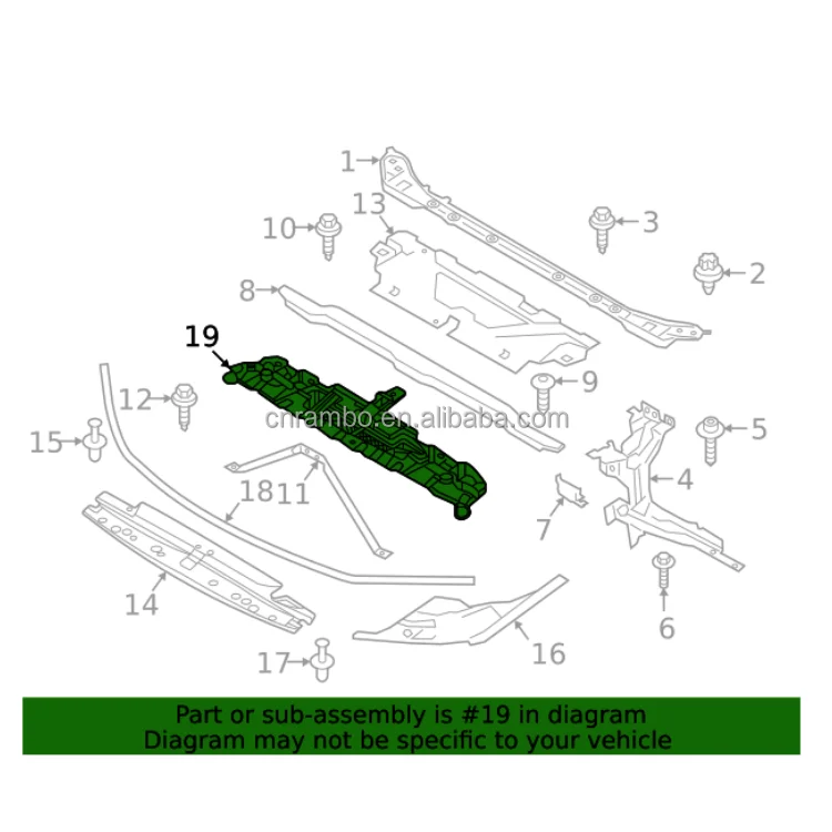 Rambo Radiator Rambo OEM 51648493907 Radiator Support Panel Front Bumper Carrier for 4 ...
