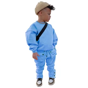 Wholesale Oem Custom Streetwear Customized Children Outfit Two Piece Kids Logo Clothing