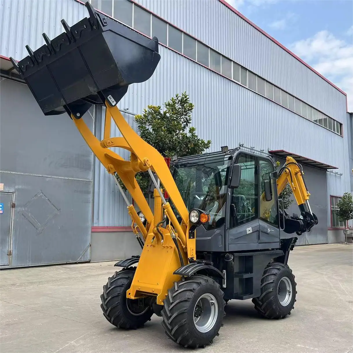 TOHO Землеройная техника мини-трактор буксируемый экскаватор-погрузчик TH10-50 колесных погрузчиков