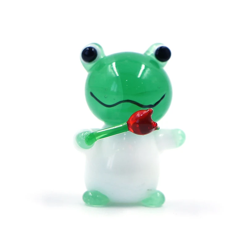 Miniature Lampwork Murano Glass Animal Frog Figurine