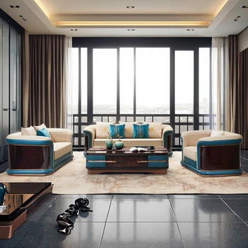 Elegant Leather Sectional Sofa Eye-Catching Modular Design for Contemporary Home Interiors