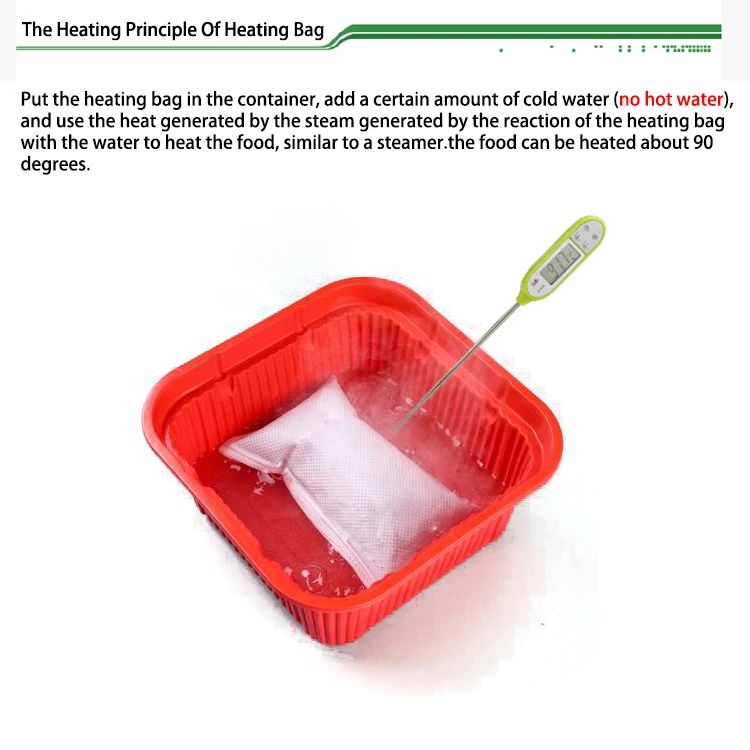 90g Aluminum Flameless Heater Bag For Food Self Heating Heat Packs