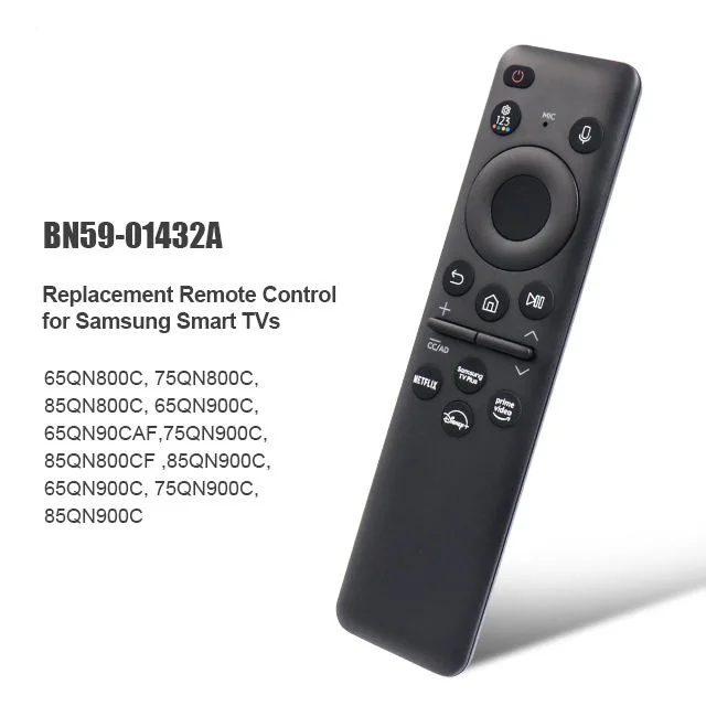 Samsung TV Remote Control with Voice Functionality ABS Plastic Material Solar Charging Compatible with All Samsung Smart TVs
