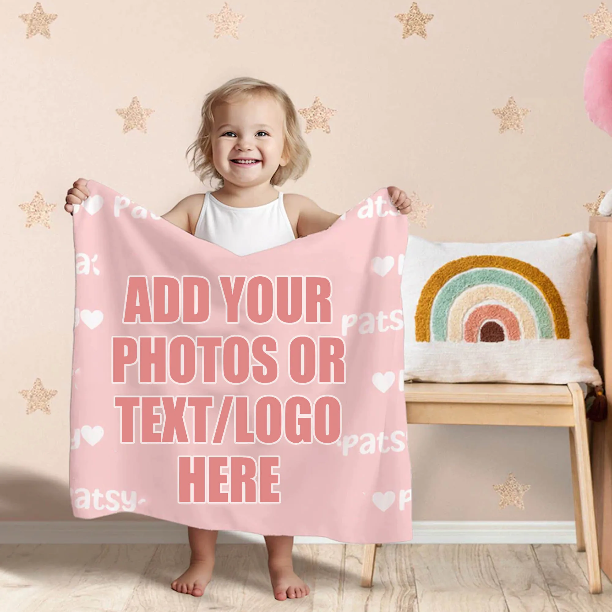 Ультра-мягкое фланелевое одеяло на заказ, одеяло с логотипом для кровати, кресла, гостиной