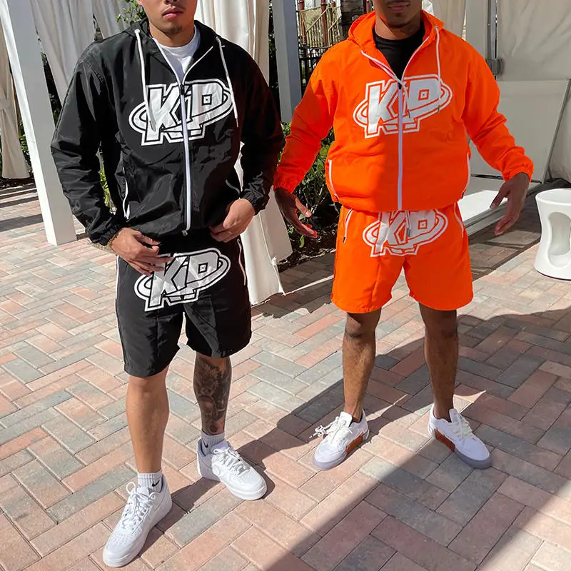 High Quality Sweatsuits Slim Fit Sweat Suits Unisex Windbreaker Short