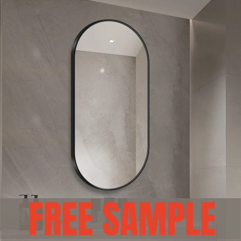 product model style bathroom  wall mounted decorative design oval frame mirror aluminum  frame mirror-1