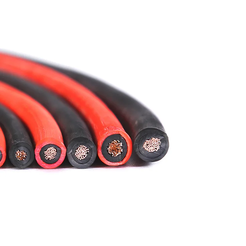 TUV Approved XLPO Rubber Insulated Solar Wire 50mm Tinned Copper with  XLPE for Solar DC Panel Power Supply PV Cable double core
