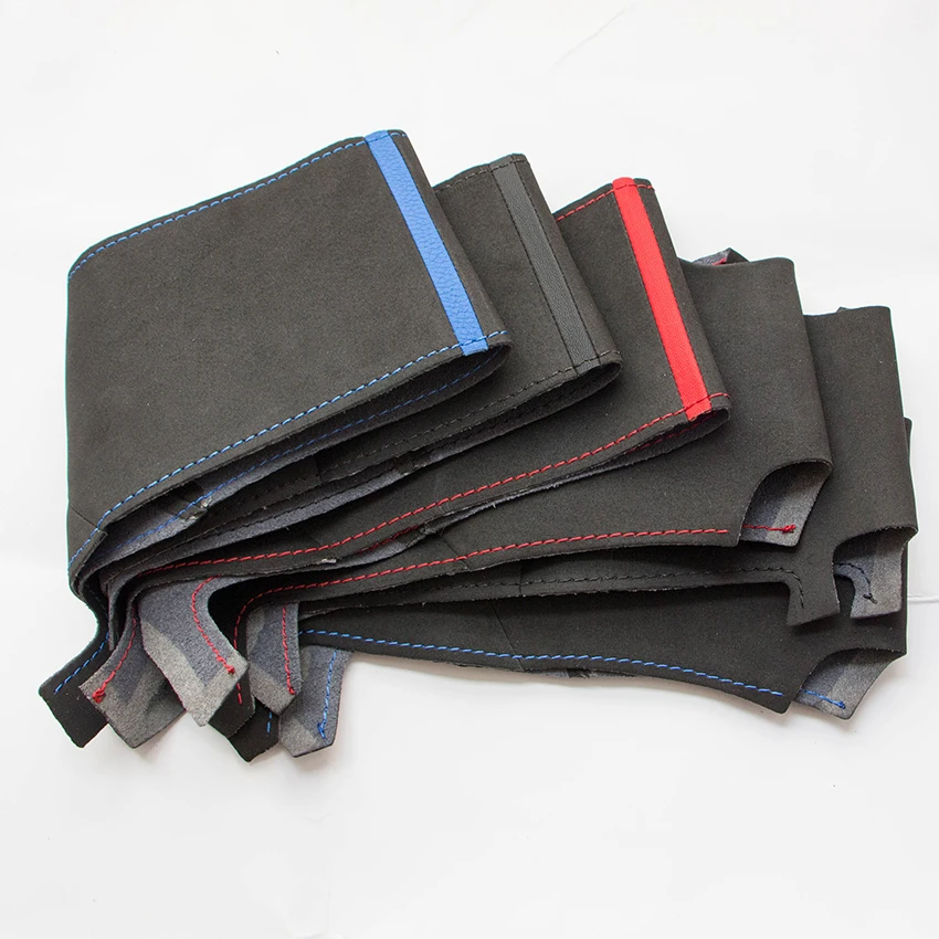 Hand Sewing Custom Soft Suede with Carbon Steering Wheel Cover for Seat Leon 2009 2010 2011 2012