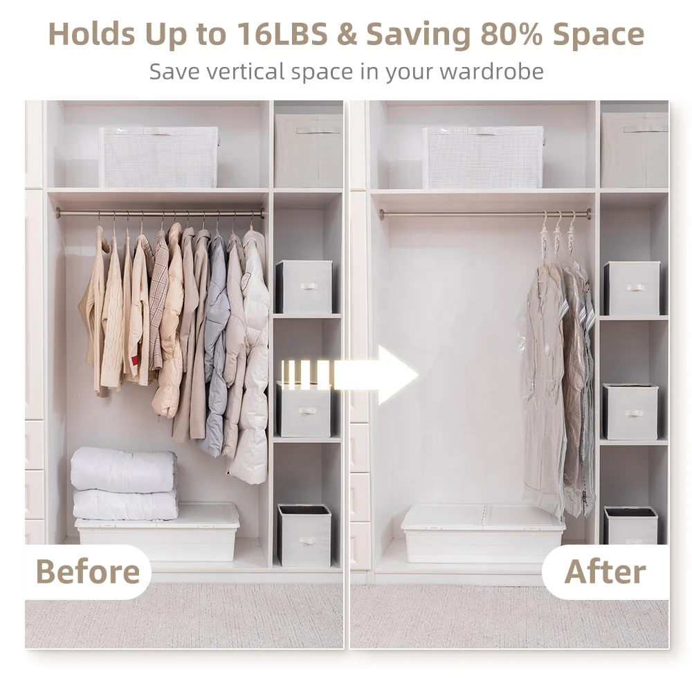 TAILI 0,07 мм PA/PE Вакуумные сжатого Организатор Вакуумный пакет для хранения компактный застегивающийся вакуумный мешок висит вакуумный пакет для хранения одежды