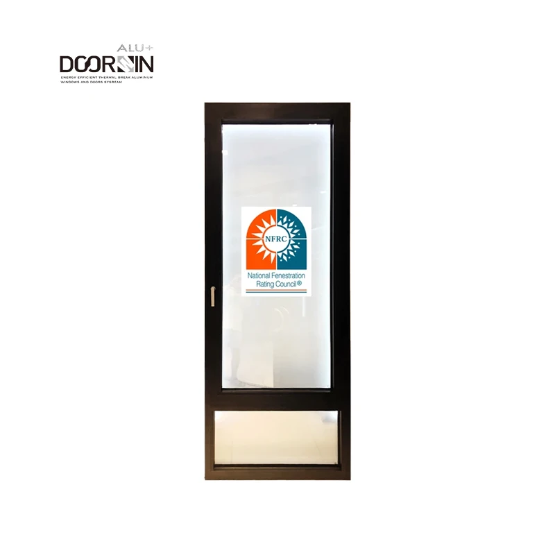 Doorwin Customized Ultra Narrow Frame Large Glass Windows Hurricane Impact Double Glazed Aluminum Tilt Turn Windows