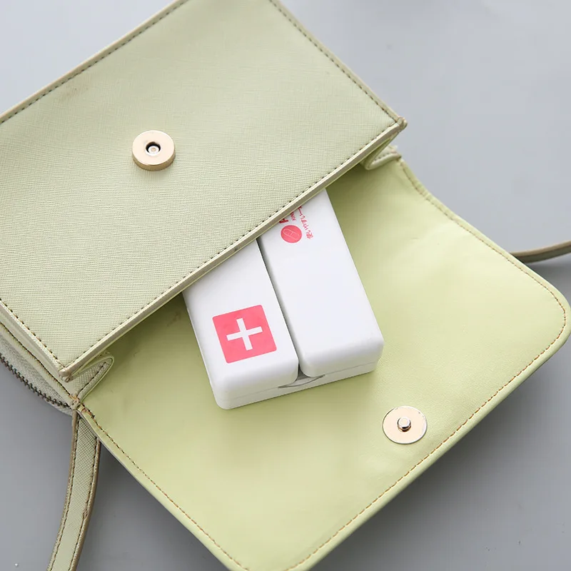 Mini Medicine Box 3 Compartment Pill Storage Box Large Capacity Portable Sealing Case
