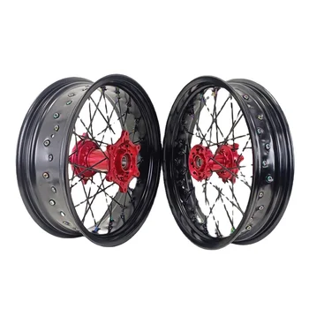 2024 Hot Style Fit CR125/CR250R 2002-2024 16/17 Wheels Set Motorcycle Supermoto Wheels