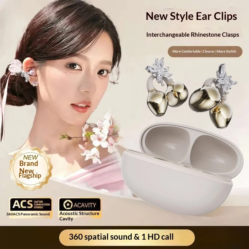 JS680 TWS Earbuds Clip Wireless Headset with Voice Control Long Battery Life-Running Spo aperçu 5