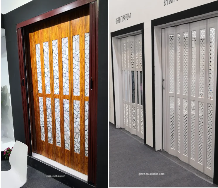 PVC Bathroom Folding Door Cheap Price Interior Sliding Door