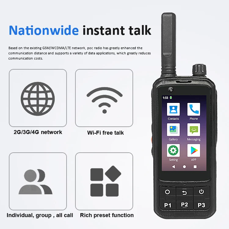 Alibaba.com: Ecome ET-A89 4G LTE GSM WiFi Zello VoIP Walkie Talkie ...