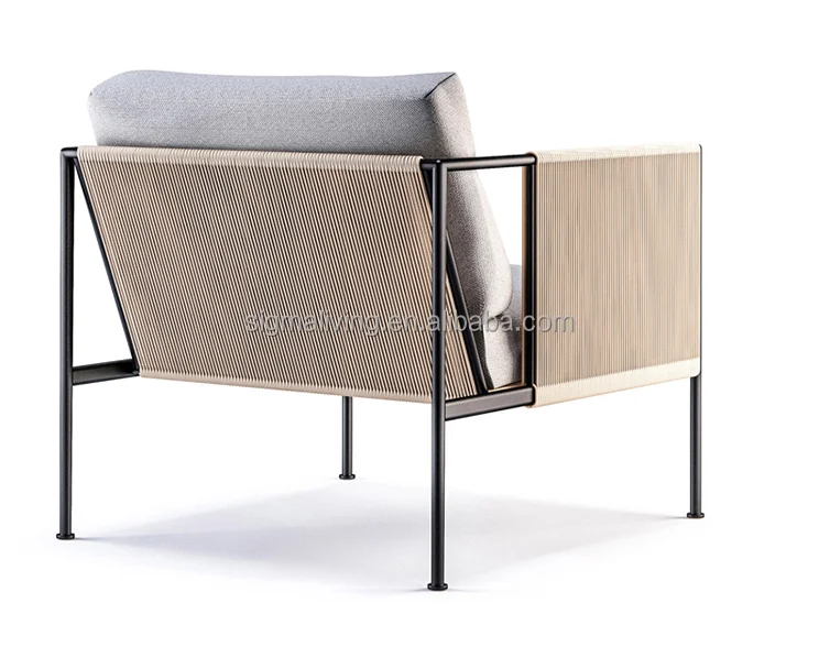 New arrival garden rope chair customized outdoor metal patio furniture sofa high-quality outdoor chair