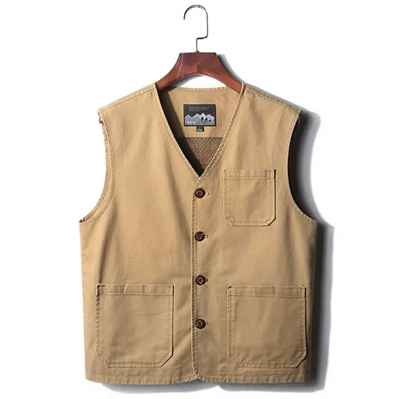 spring and autumn new style pure cotton waistcoat - buy men high