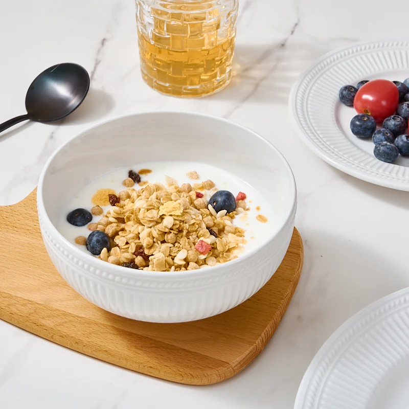Wholesale Luxury Classic Ceramic Dinnerware Sets Customizable Plates & Bowls Dishwasher Safe Sustainable for Families & Hotels