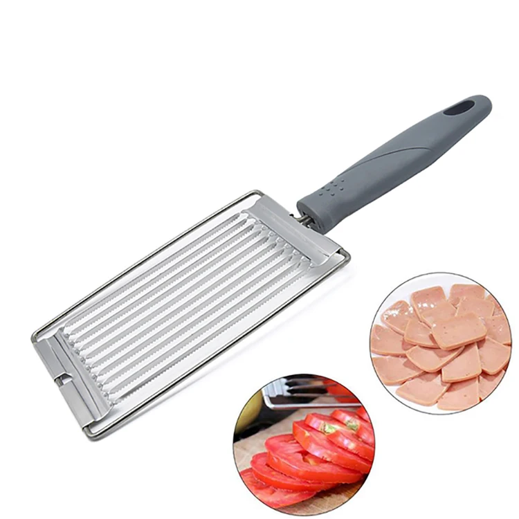 Luncheon Meat Tomato Slicer Stainless Steel Cheese Boiled Egg Ham Tomato  Potatoes Serrated Slicing Tool