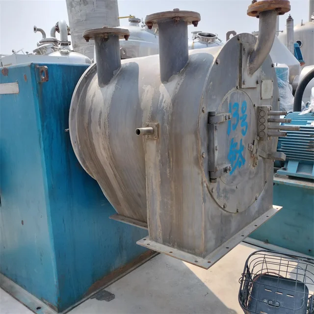 The centrifugal separator is used for fat removal in dairy products, clarification of fruit juices, and separation of oils, etc.