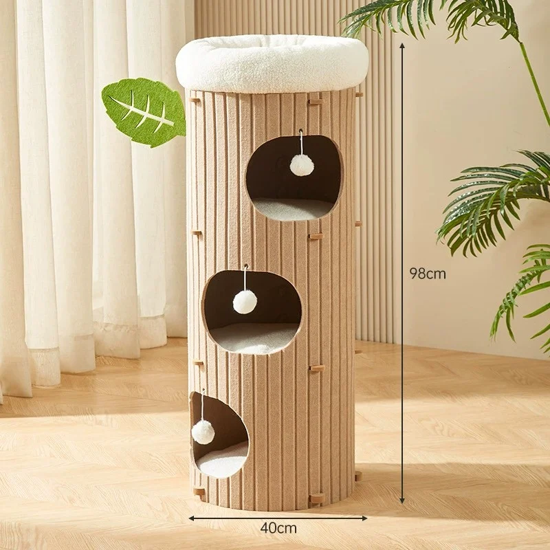 Wholesale Modern and Classic Cat Scratching House Two or Three Layer Tree Hole Design Sustainable Tunnel