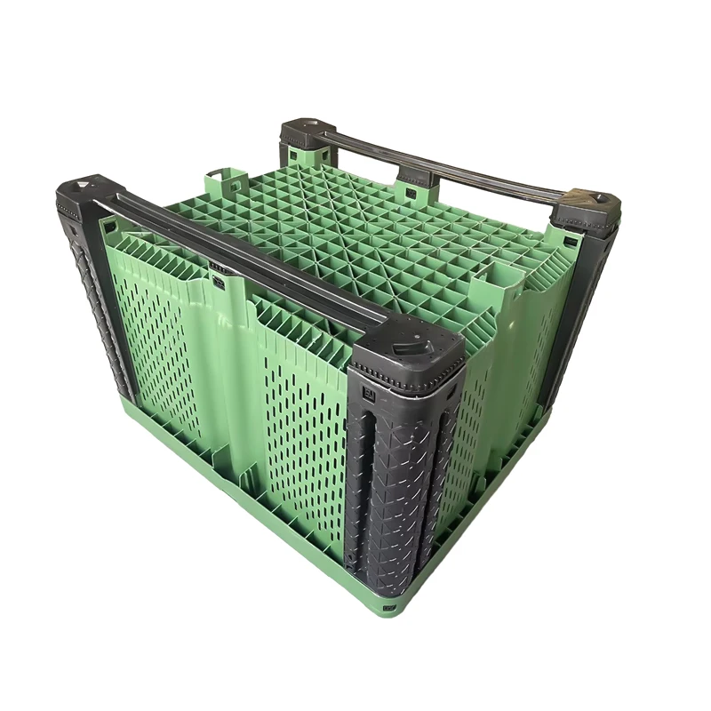 Heavy Duty Large Green Food Grade Waterproof Bulk Storage Logistics  Container Plastic Pallet Box