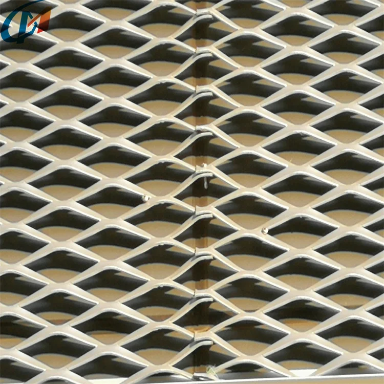 PVDF Coating Raised Aluminum Expanded Perforated Metal Mesh Sheet Wall Cladding for Architectural Mesh Uses