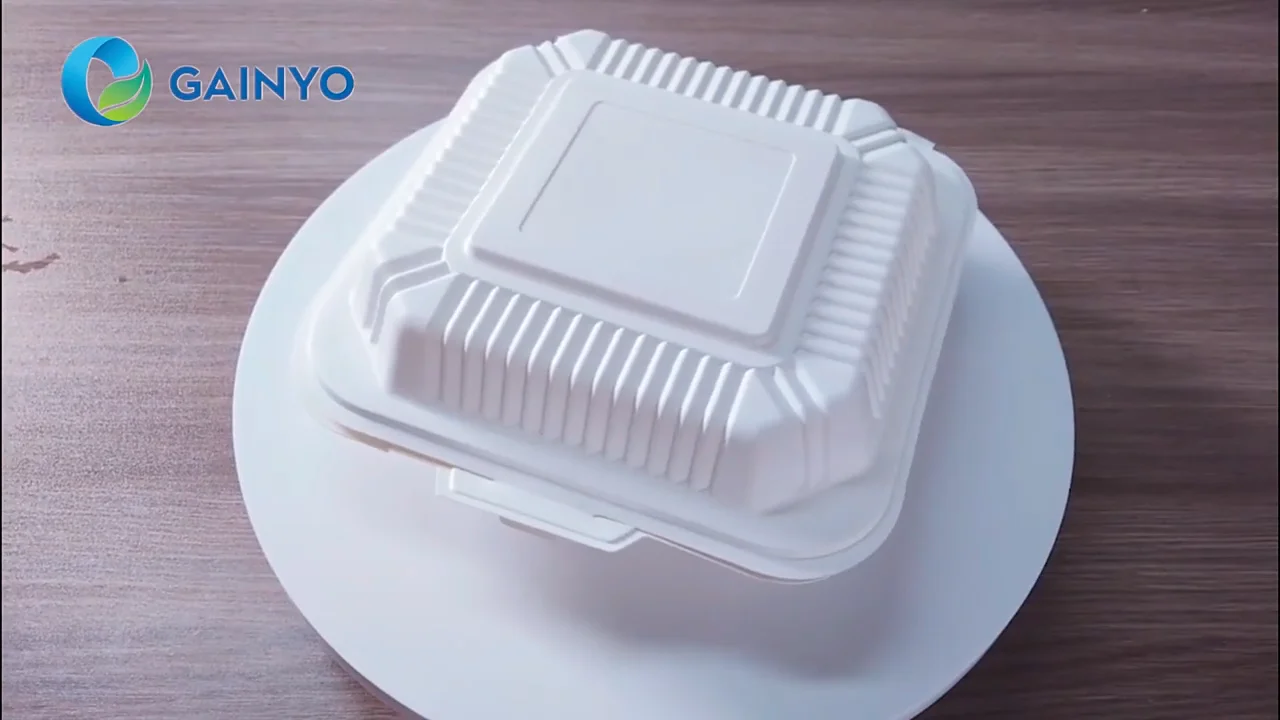 Biodegradable Compostable Plastic Corn Starch Cornstarch Clamshell Food Box Food Packaging Buy
