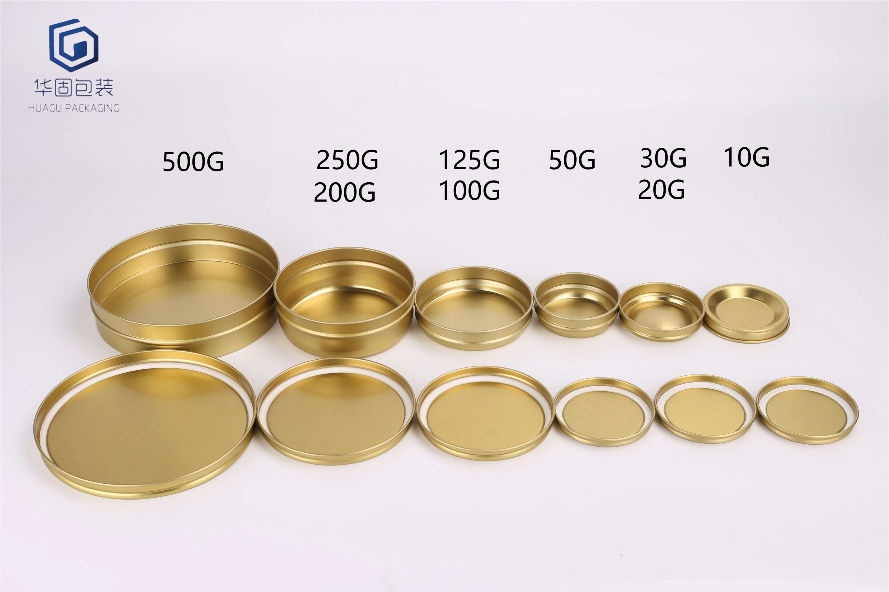 Luxury Tinplate & Aluminium Caviar Tin Box 500g/250g/125g/100g/50g/30g Recyclable Packaging for Food Distributors Restaurants