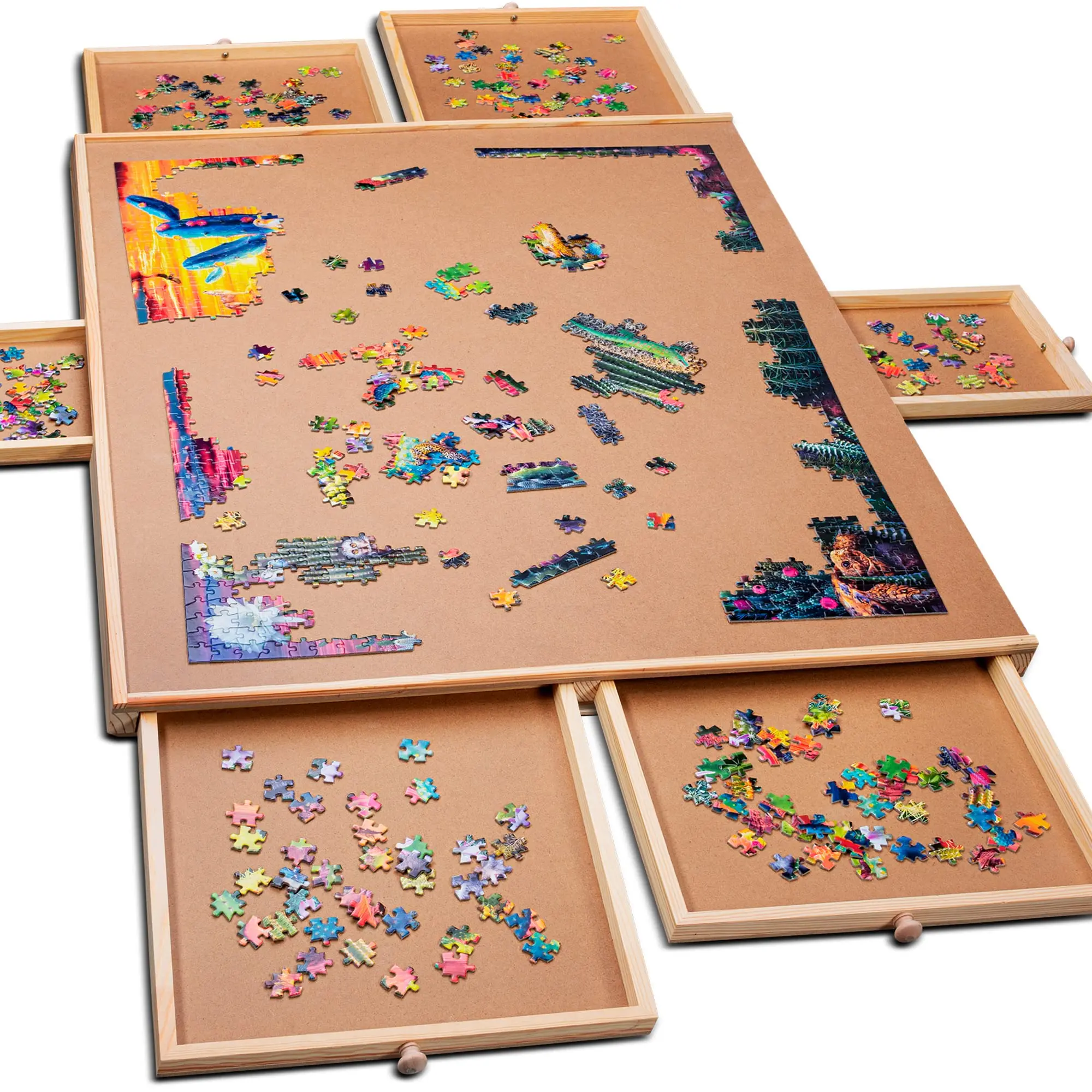 パズルテーブル YISHAN 1000ピース 木製ジグソーパズルボードテーブル Amazon.co.jp: YISHAN 1000ピース 木製ジグソーパズルボード