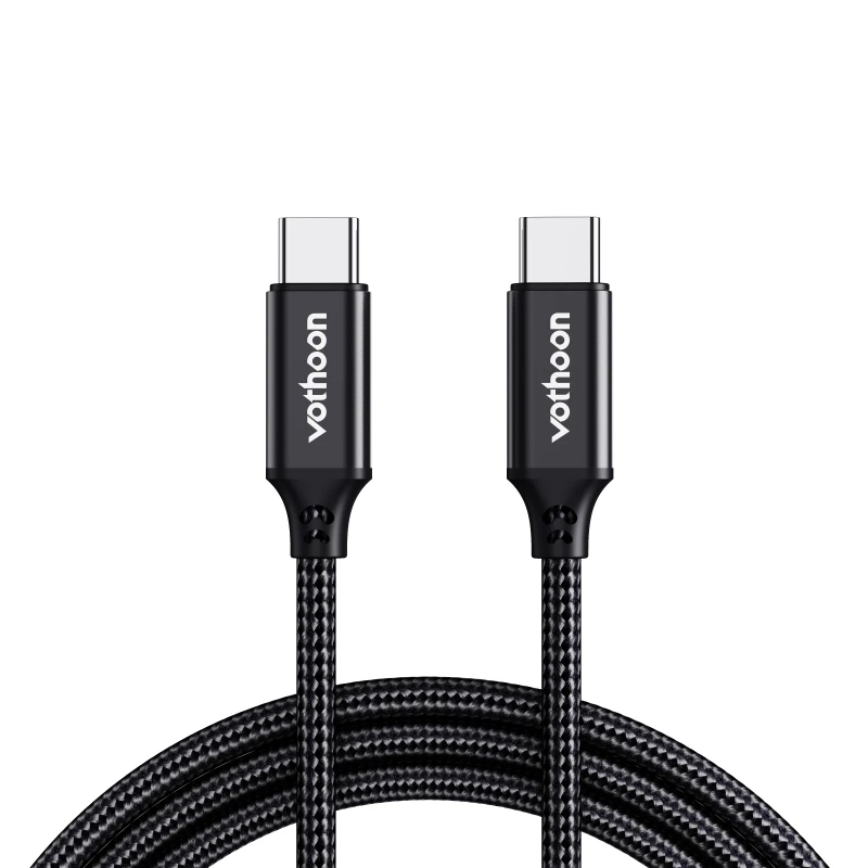 Wholesale Nylon Braided Type C to Type C Cable 5A 100W PD Quick Charge USB C Cable for Laptop
