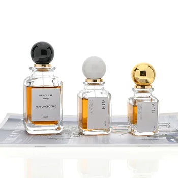 Wholesale 30ml 50ml 100ml Brand square High-grade Glass Perfume Empty Bottle with Customized Lid Box