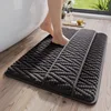 Cloud cotton velvet bathroom mat - upgraded with added backing in grainy gray