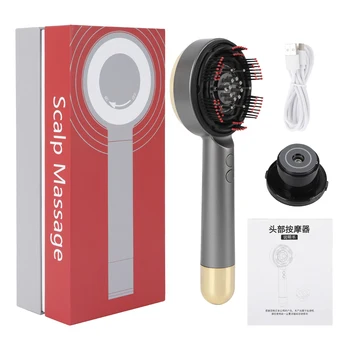Electric Scalp Massager Head Massage Vibrating Rechargeable Hair Brush Applicator Liquid Hair Regrowth Scalp Massage Comb