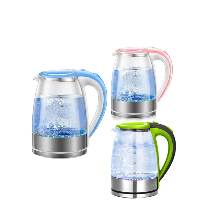 Camry vidrio acero inoxidable hervidor de agua 1,7 litros 2000w LED iluminación BPA libre Kocher 