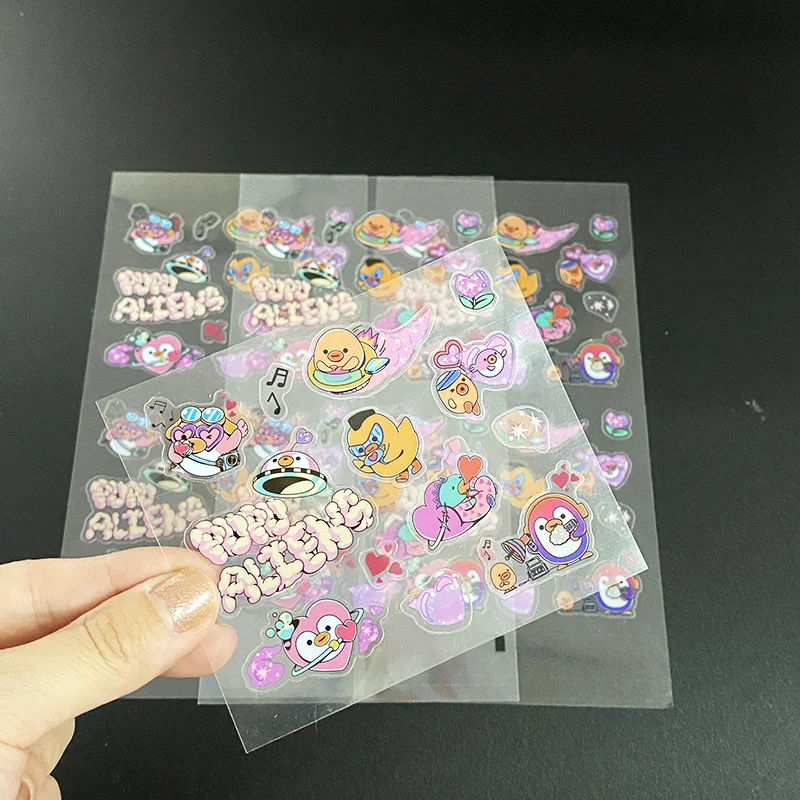A4 A5 Full Color Pre-Cut Cartoon Label Sheet Waterproof Custom Printing ...