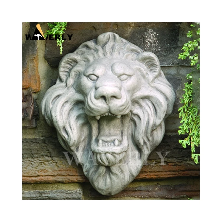 Granite Stone Lion Head Statue Sculpture For Sale Wall Decorative Marble Lion Head Statue